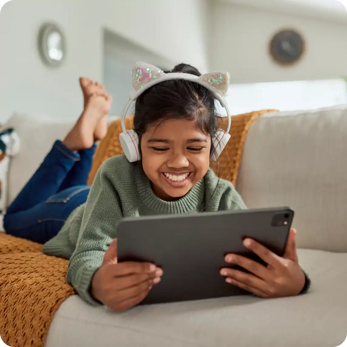 Girl Watching Tablet